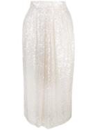 Adam Lippes Sequin Embellished Skirt - White