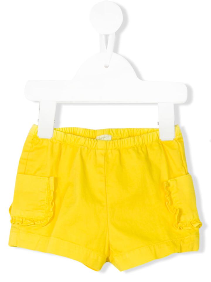Il Gufo - Side Pockets Shorts - Kids - Cotton/spandex/elastane - 36 Mth, Yellow/orange