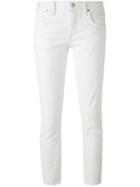 Citizens Of Humanity Cropped Slim Fit Jeans, Women's, Size: 25, White, Cotton