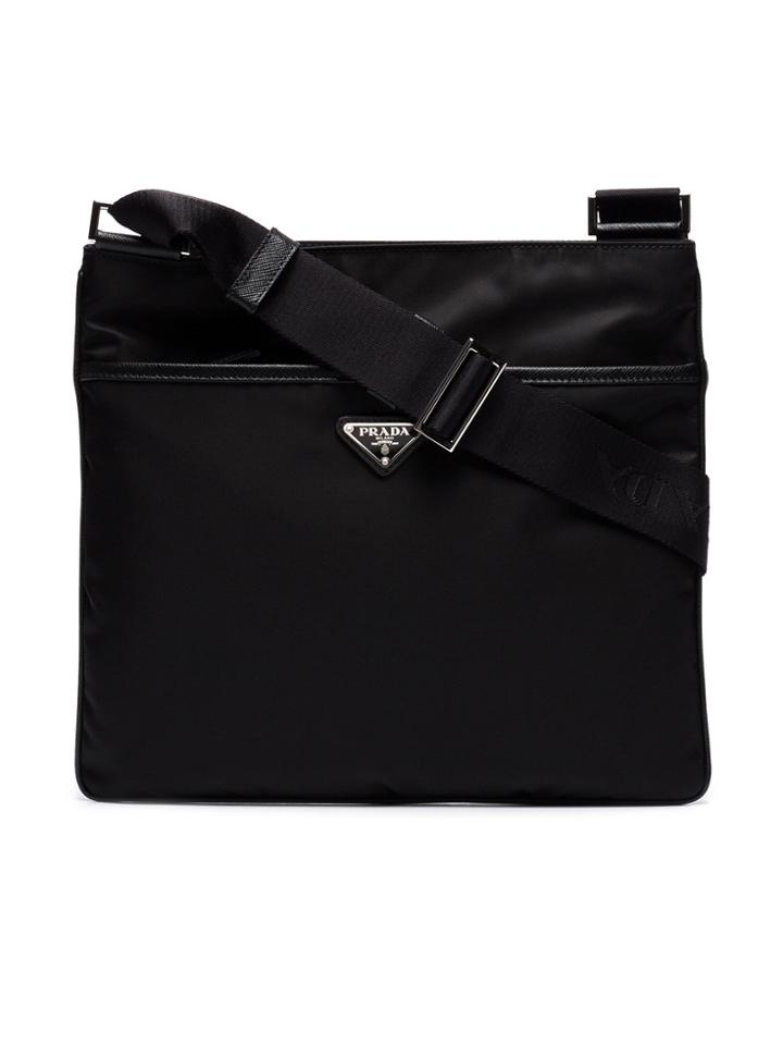 Prada Zip Pocket Messenger Bag - Black
