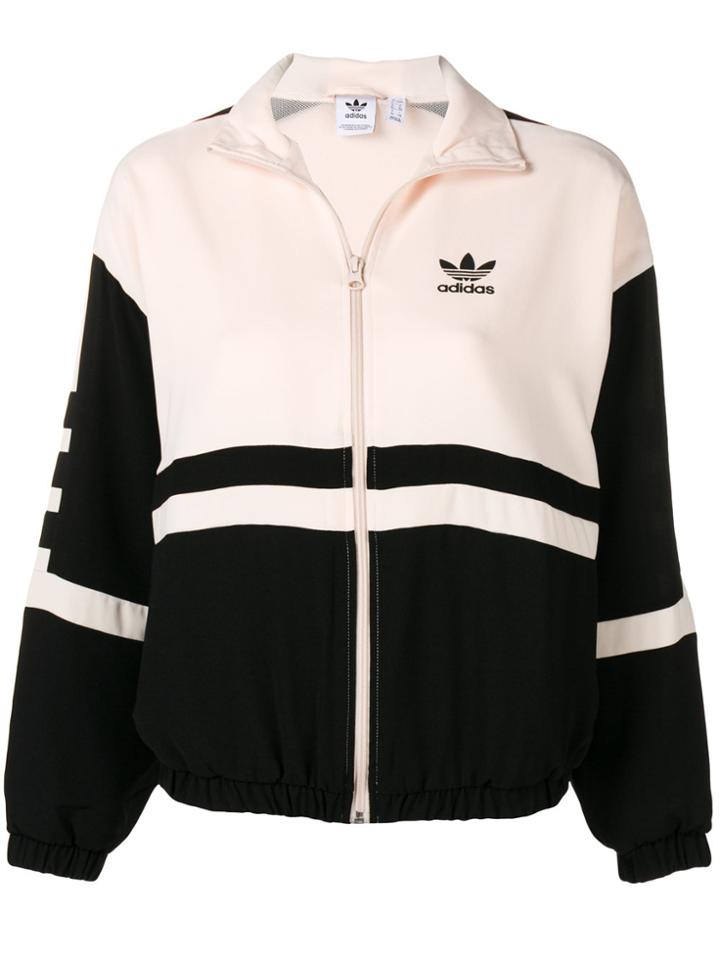 Adidas Two-tone Logo Bomber Jacket - White
