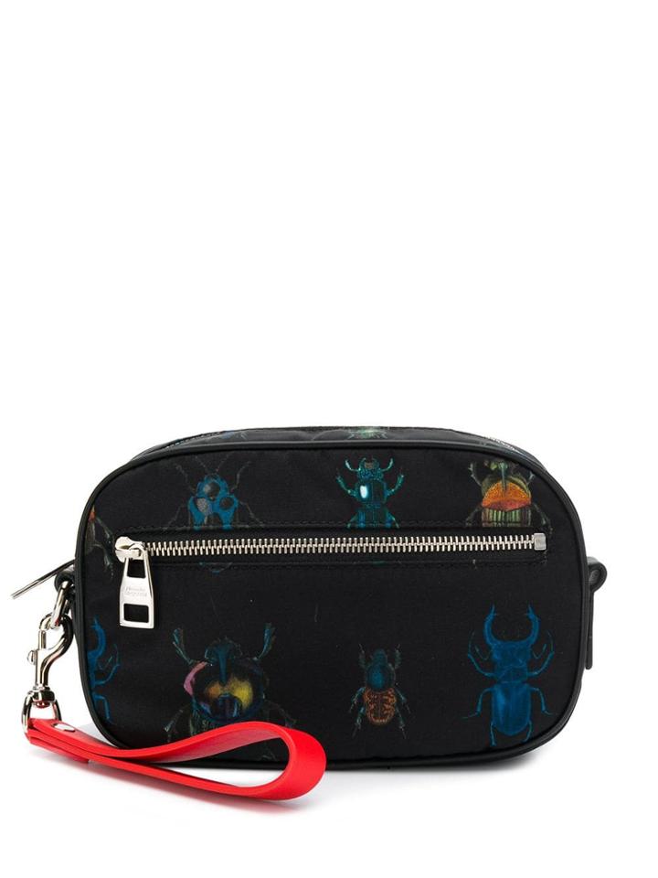 Alexander Mcqueen Beetle Print Pouch - Black