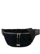 Karl Lagerfeld K/kuilted Studs Bumbag Velvet - Blue