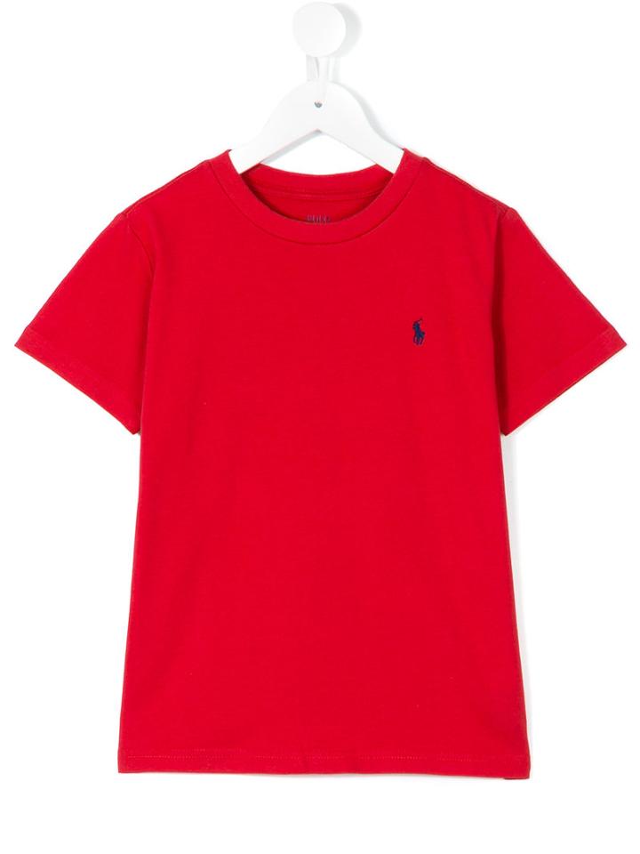 Ralph Lauren Kids - Embroidered Logo T-shirt - Kids - Cotton - 2 Yrs, Red