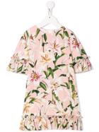 Dolce & Gabbana Kids Floral Print Dress - Pink