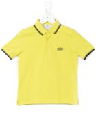 Boss Kids Striped Trim Polo Shirt, Toddler Boy's, Size: 4 Yrs, Yellow/orange