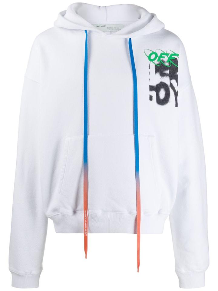 Off-white Spray Logo Print Hoodie