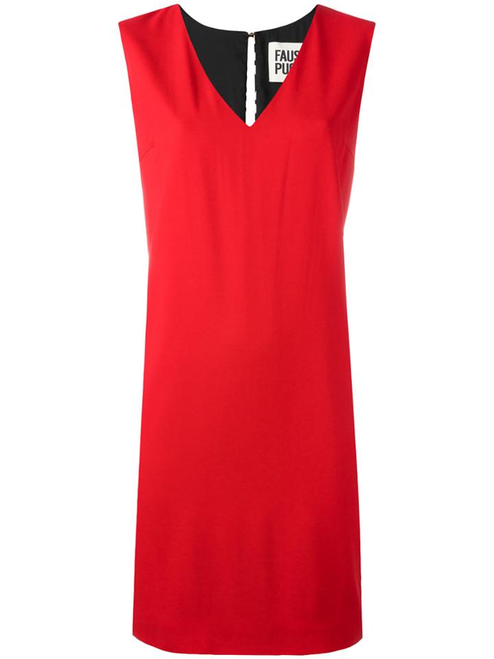 Fausto Puglisi V Neck Dress - Red