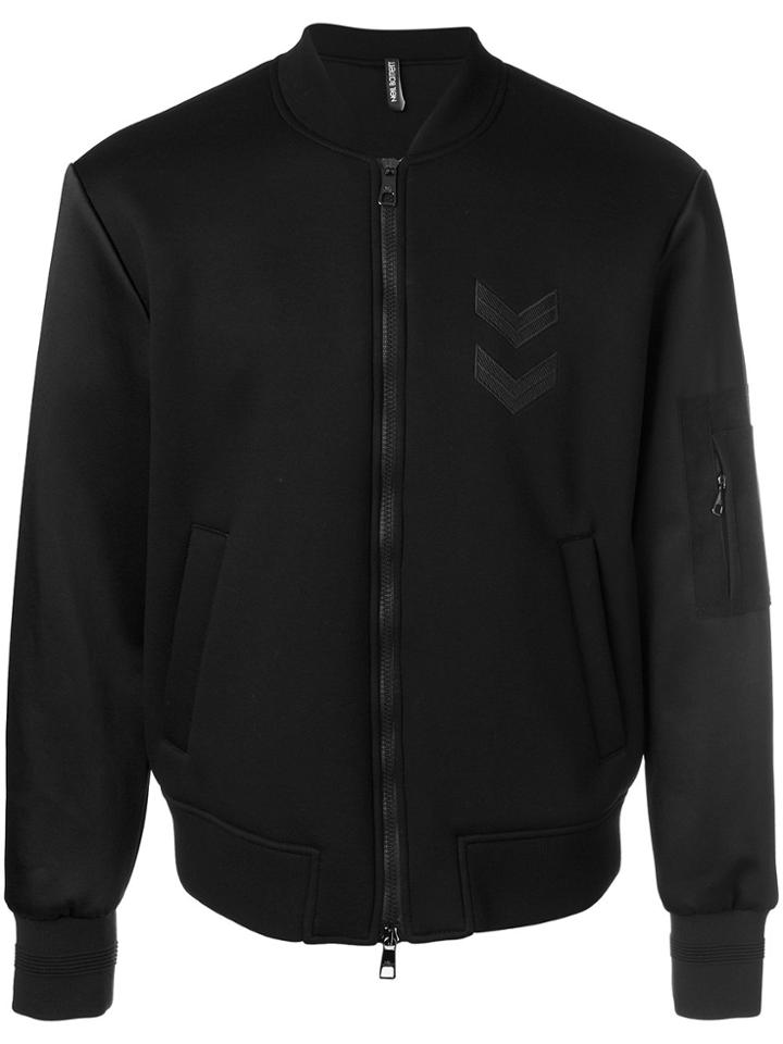 Neil Barrett Zipped Bomber Jacket - Black