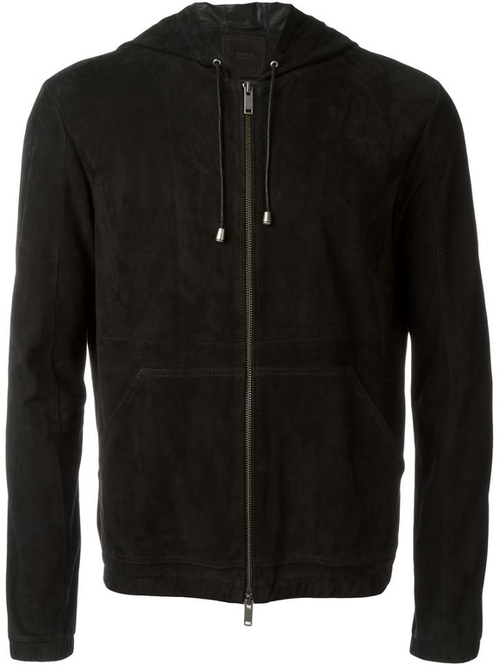 Desa 1972 Hooded Jacket, Men's, Size: 48, Black, Suede