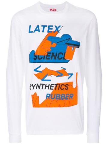 Plys Oversized Printed Sweater - White