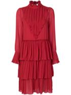 See By Chloé Micro Knife Pleated Dress - Red