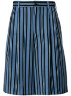 Comme Des Garçons Homme Plus Striped Shorts - Blue