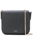 Dkny - Foldover Crossbody Bag - Women - Leather - One Size, Black, Leather