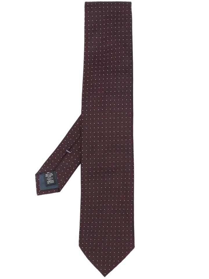 Ermenegildo Zegna Fantasia Micro Dot Tie - Red