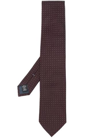 Ermenegildo Zegna Fantasia Micro Dot Tie - Red