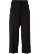 Stella Mccartney Cropped Wide Leg Trousers, Women's, Size: 40, Black, Wool