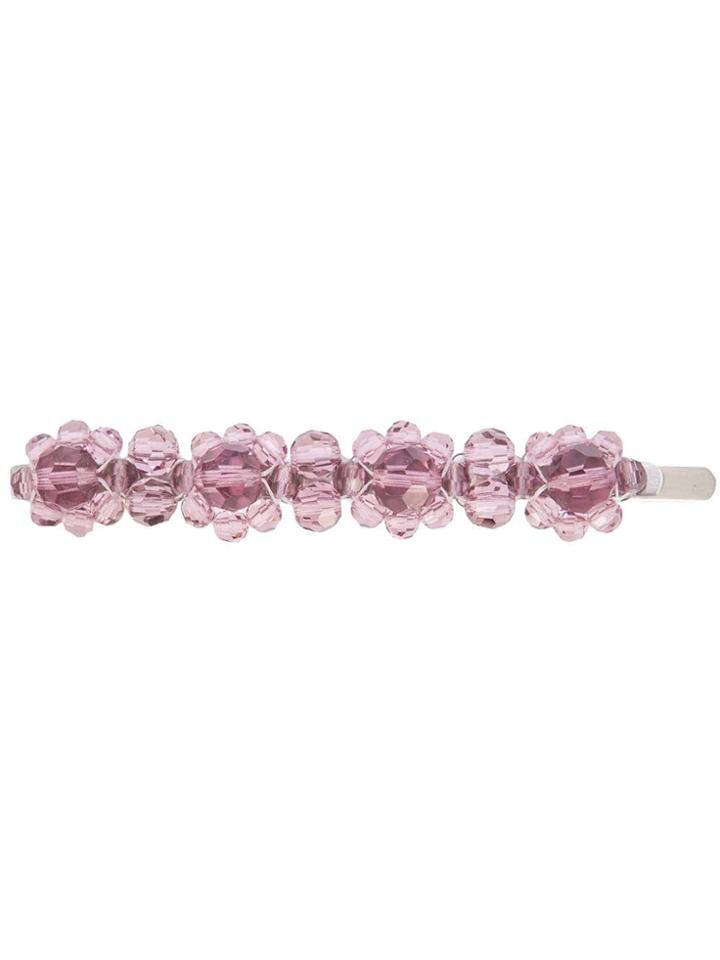 Simone Rocha Crystal Embellished Hair Pin - Purple