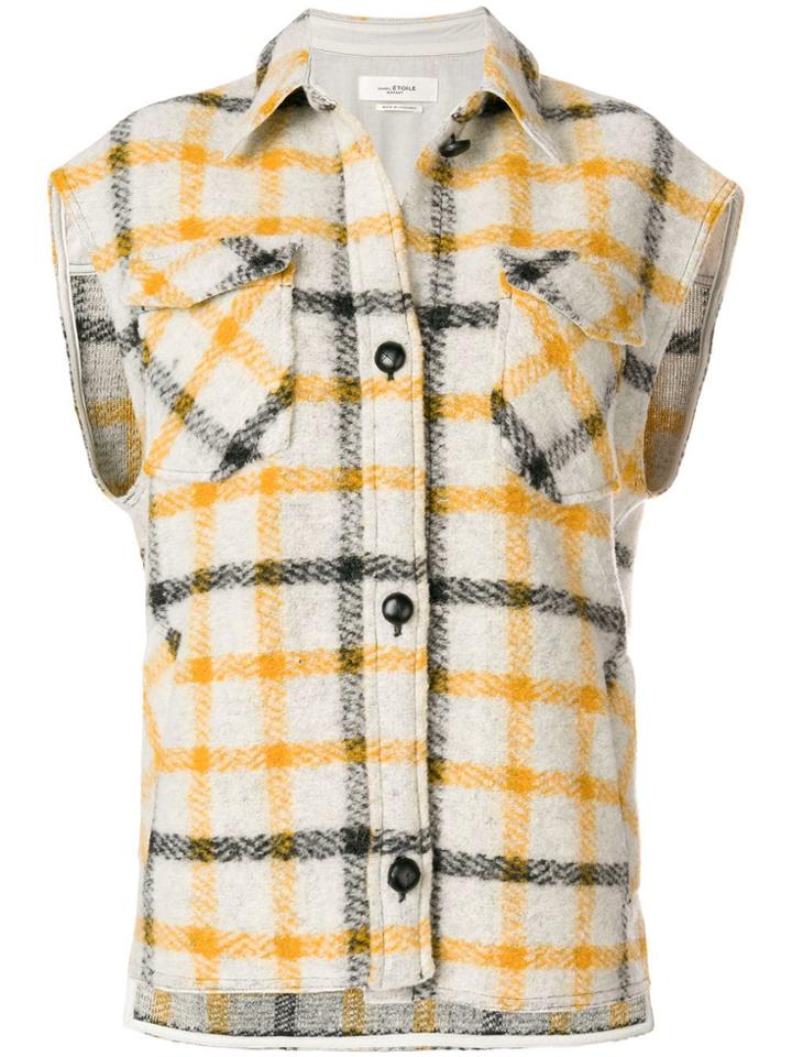 Isabel Marant Étoile Sleeveless Checked Jacket - White