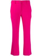 Alberto Biani Cropped Flared Trousers - Pink