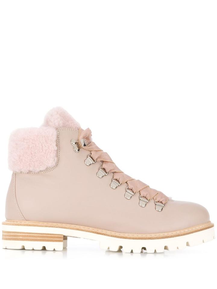 Agl Ankle Lace-up Boots - Pink