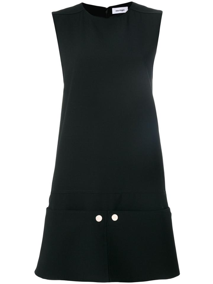 Courrèges Colour-block Shift Dress - Black
