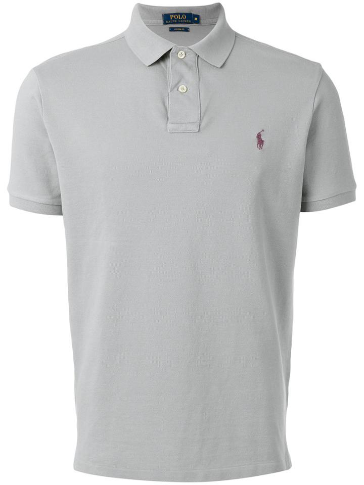 Polo Ralph Lauren Logo Embroidered Polo Shirt, Men's, Size: Xl, Grey, Cotton