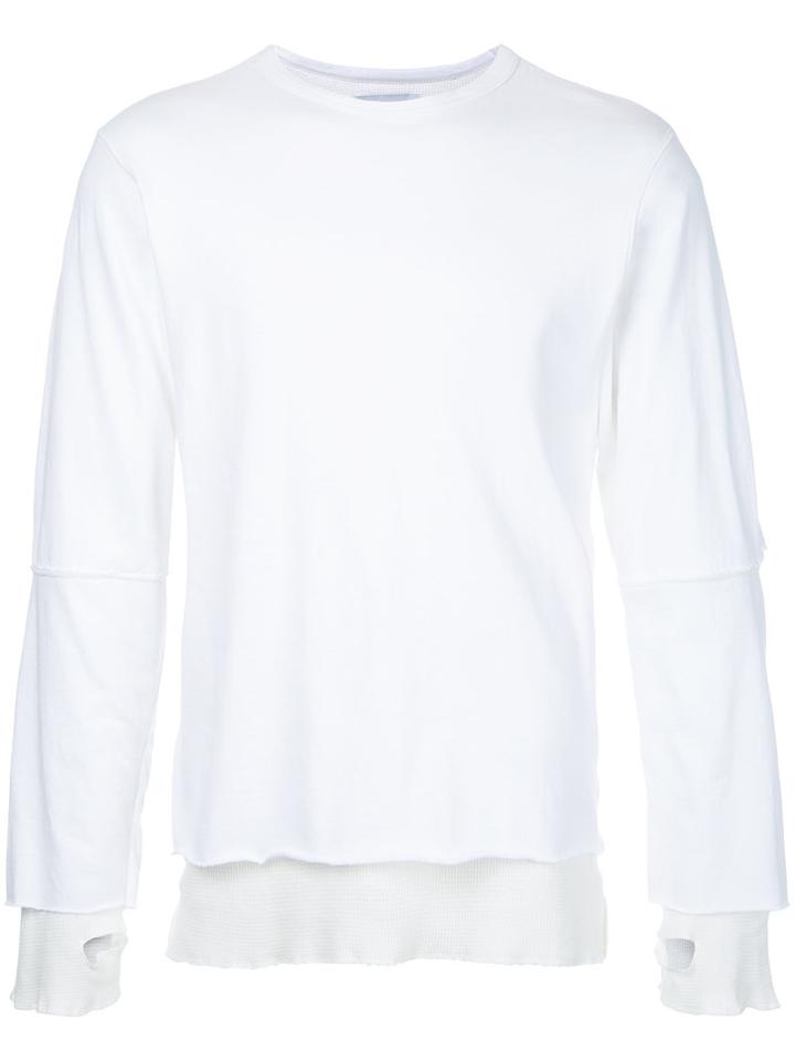 Facetasm - Elbow Slit Sweater - Men - Cotton - 5, White, Cotton