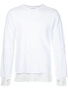Facetasm - Elbow Slit Sweater - Men - Cotton - 5, White, Cotton