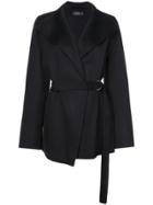 Joseph Wrap Coat - Black
