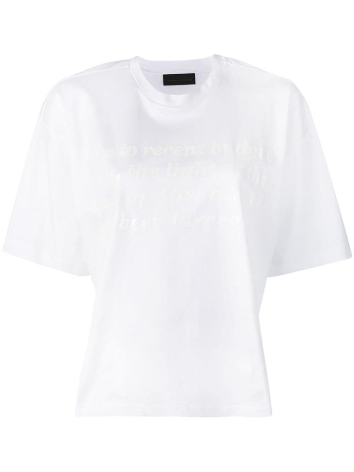 Diesel Black Gold Boxy T-shirt With Tonal Foil Print - White