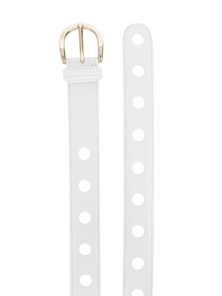 Emilio Pucci Adjustable Buckle Belt - White