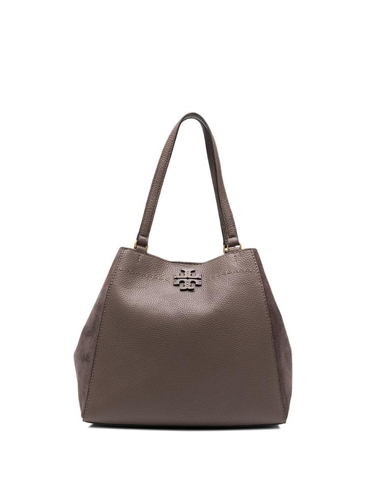 Tory Burch Mcgraw Tote Bag - Grey