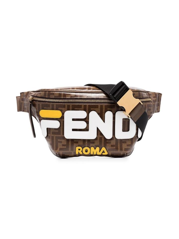 Fendi Fendi Mul Blt Bg Fila Logo - Brown