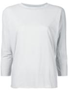 Album Di Famiglia - Longsleeved T-shirt - Women - Silk/cotton/spandex/elastane - One Size, Grey, Silk/cotton/spandex/elastane