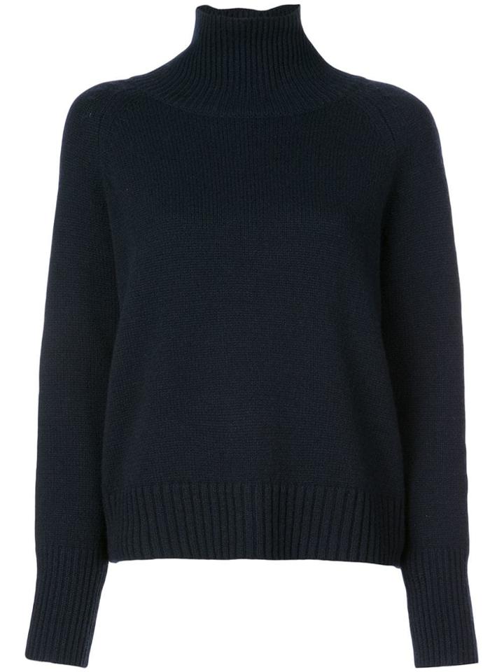Nili Lotan Turtle Neck Knit Jumper - Blue