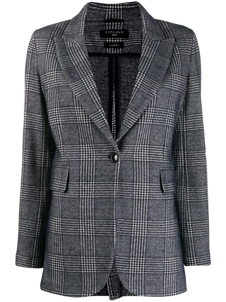 Circolo 1901 Checked Blazer - Blue