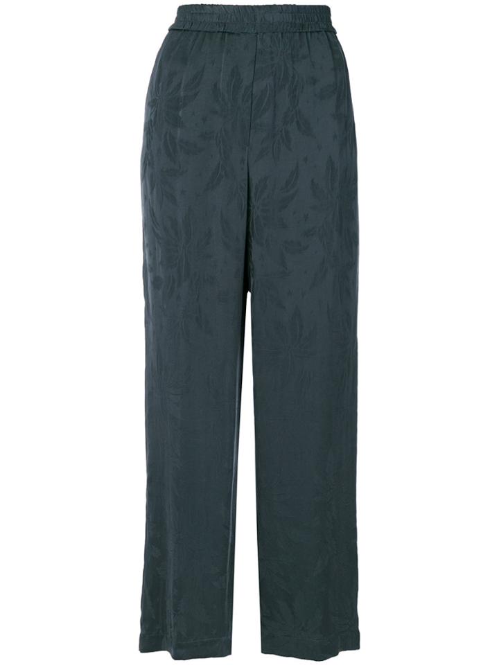 8pm Printed Flared Trousers - Grey