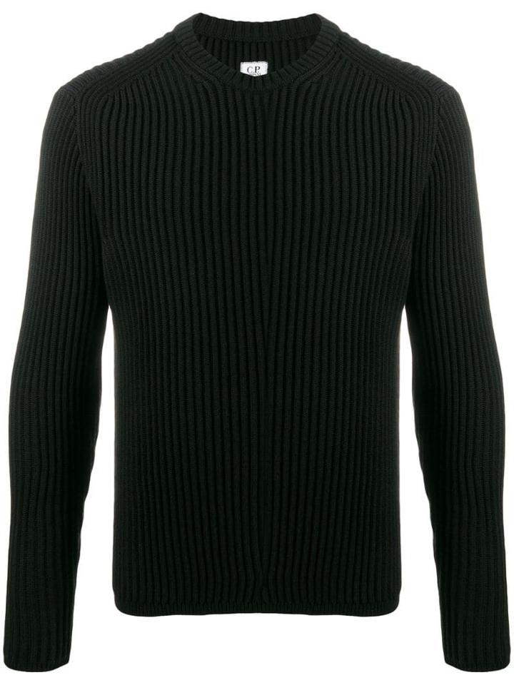 Cp Company Round Neck Jumper - Black