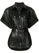 Barbara Bui Short-sleeve Biker Jacket - Black