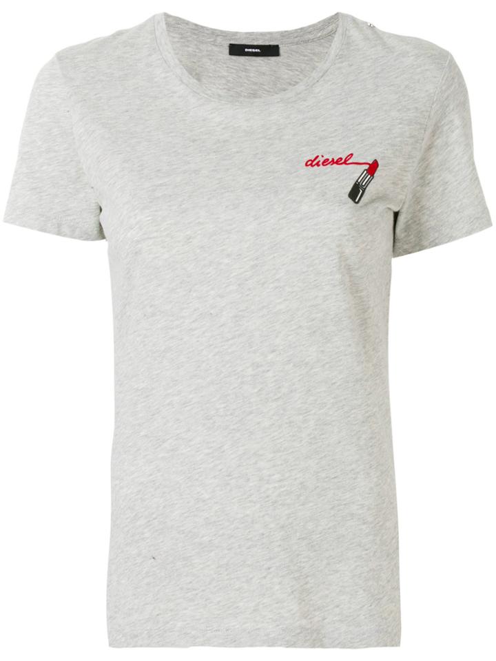 Diesel Lipstick-print T-shirt - Grey