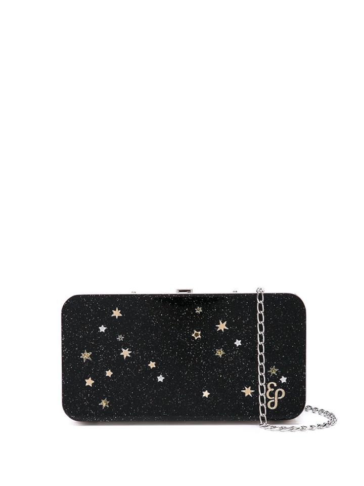 Edie Parker Hardbody Metal Clutch - Black