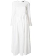 Hache Long Sleeve Maxi Dress - White