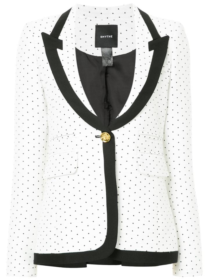 Smythe Border Peaked Lapel Blazer - White