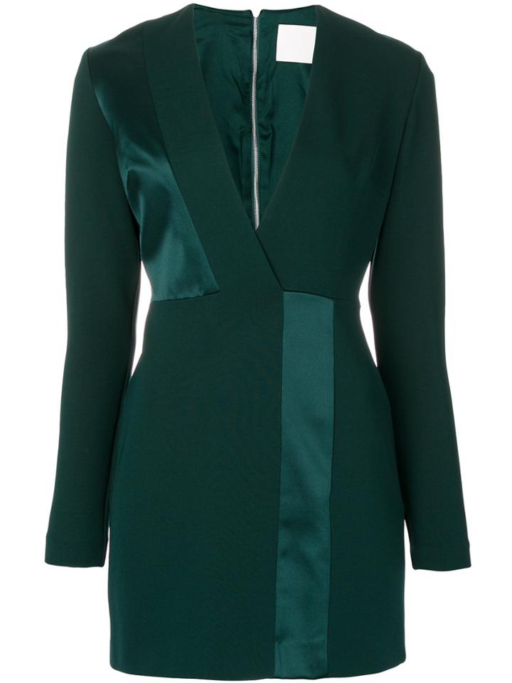 Dion Lee Deep V-neck Mini Dress - Green