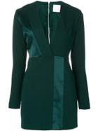 Dion Lee Deep V-neck Mini Dress - Green