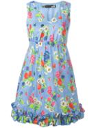 Love Moschino - Floral Print Dress - Women - Cotton - 42, Women's, Blue, Cotton