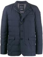 Herno Buttoned Up Padded Jacket - Blue