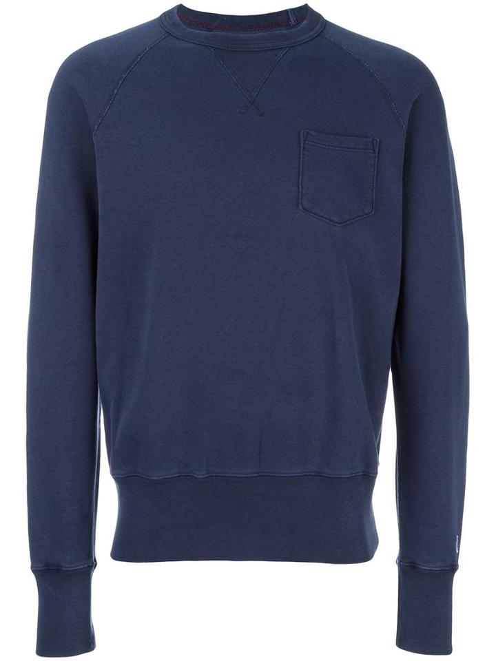 Champion Crew Neck Sweatshirt, Men's, Size: Small, Blue, Cotton