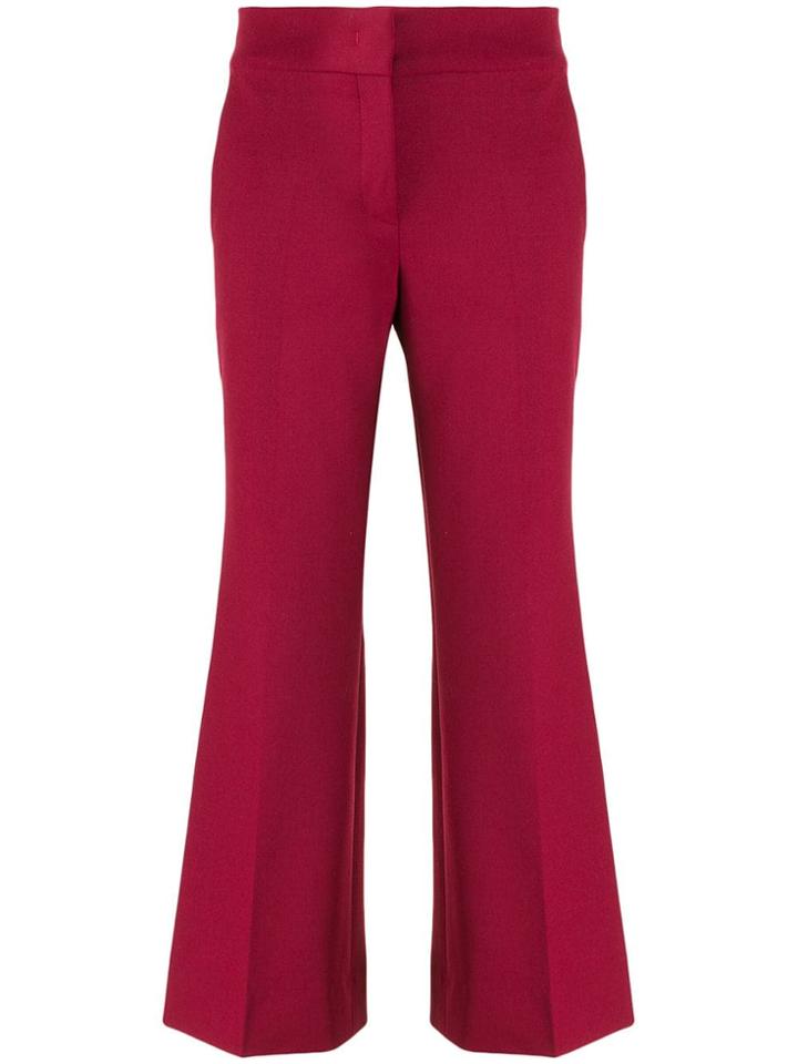 Piazza Sempione Straight Mid Rise Trousers - Red